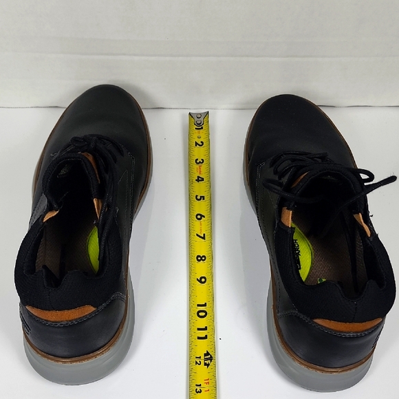 Skechers Air Cooled Memory Foam Men's Black and Brown Laced Up Shoes Size 13 - Picture 3 of 9